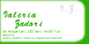 valeria zadori business card